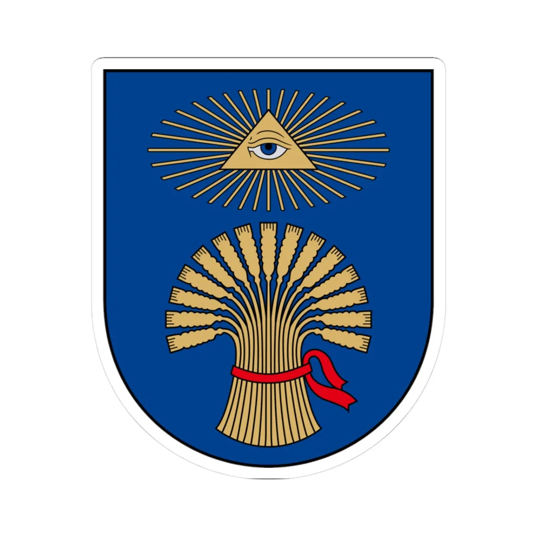 Plungė COA (Lithuania) (Coat of Arms) STICKER Vinyl Kiss-Cut Decal 3 Inch White - The Sticker Space