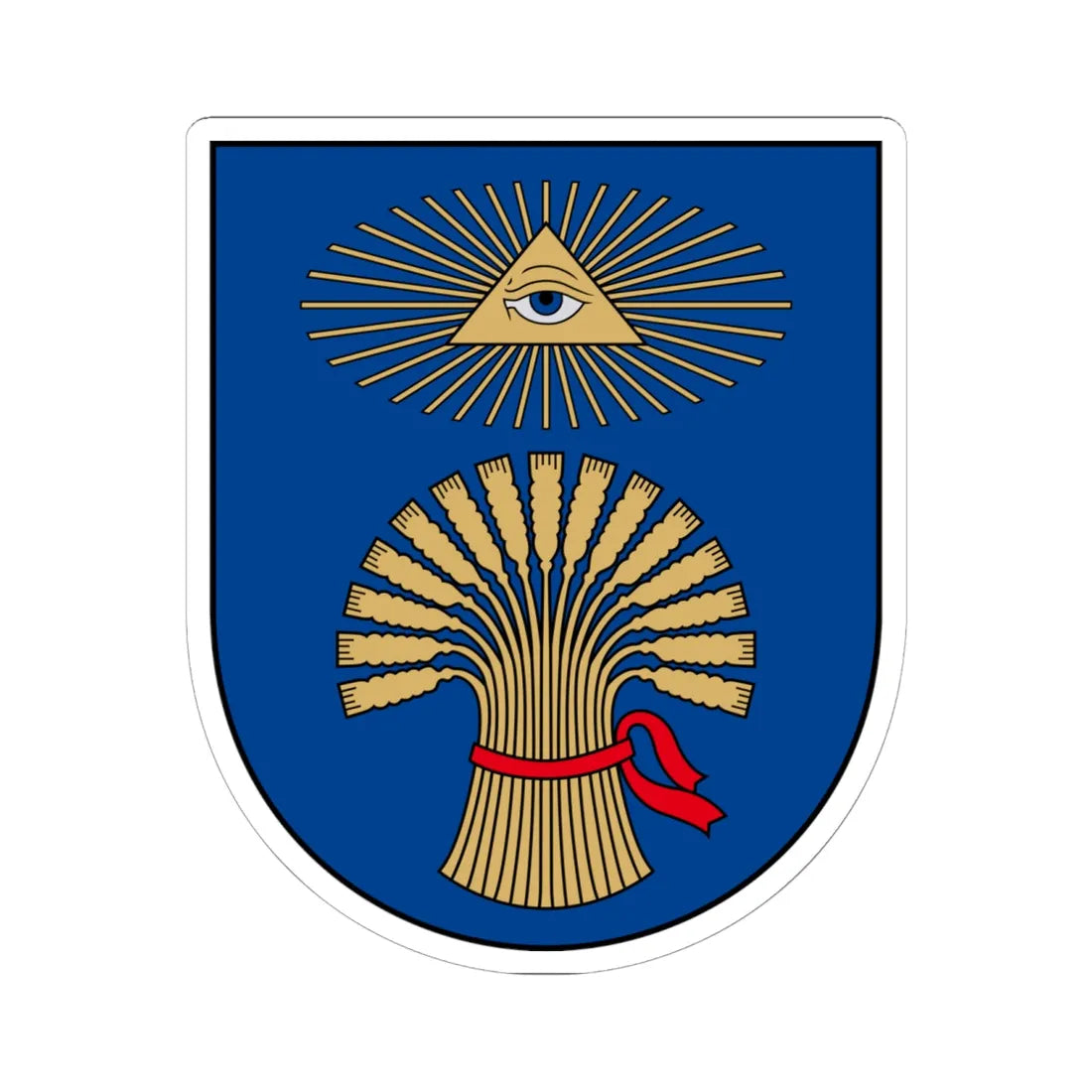 Plungė COA (Lithuania) (Coat of Arms) STICKER Vinyl Kiss-Cut Decal 6 Inch White - The Sticker Space