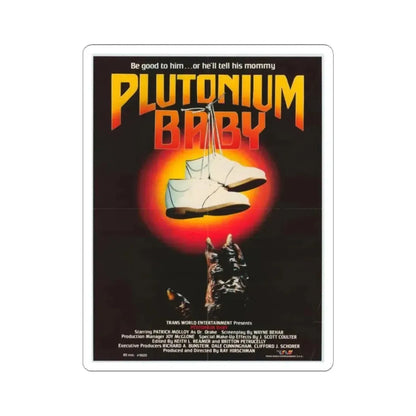 PLUTONIUM BABY 1987 Movie Poster - STICKER Vinyl Kiss-Cut Decal 3 Inch White - The Sticker Space