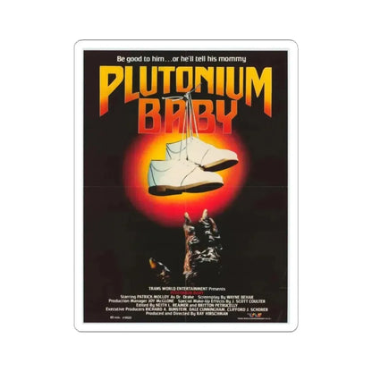 PLUTONIUM BABY 1987 Movie Poster - STICKER Vinyl Kiss-Cut Decal 6 Inch White - The Sticker Space