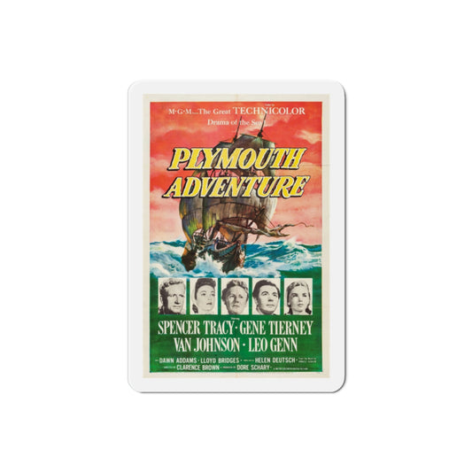 Plymouth Adventure 1952 Movie Poster Die-Cut Magnet-2 Inch-The Sticker Space