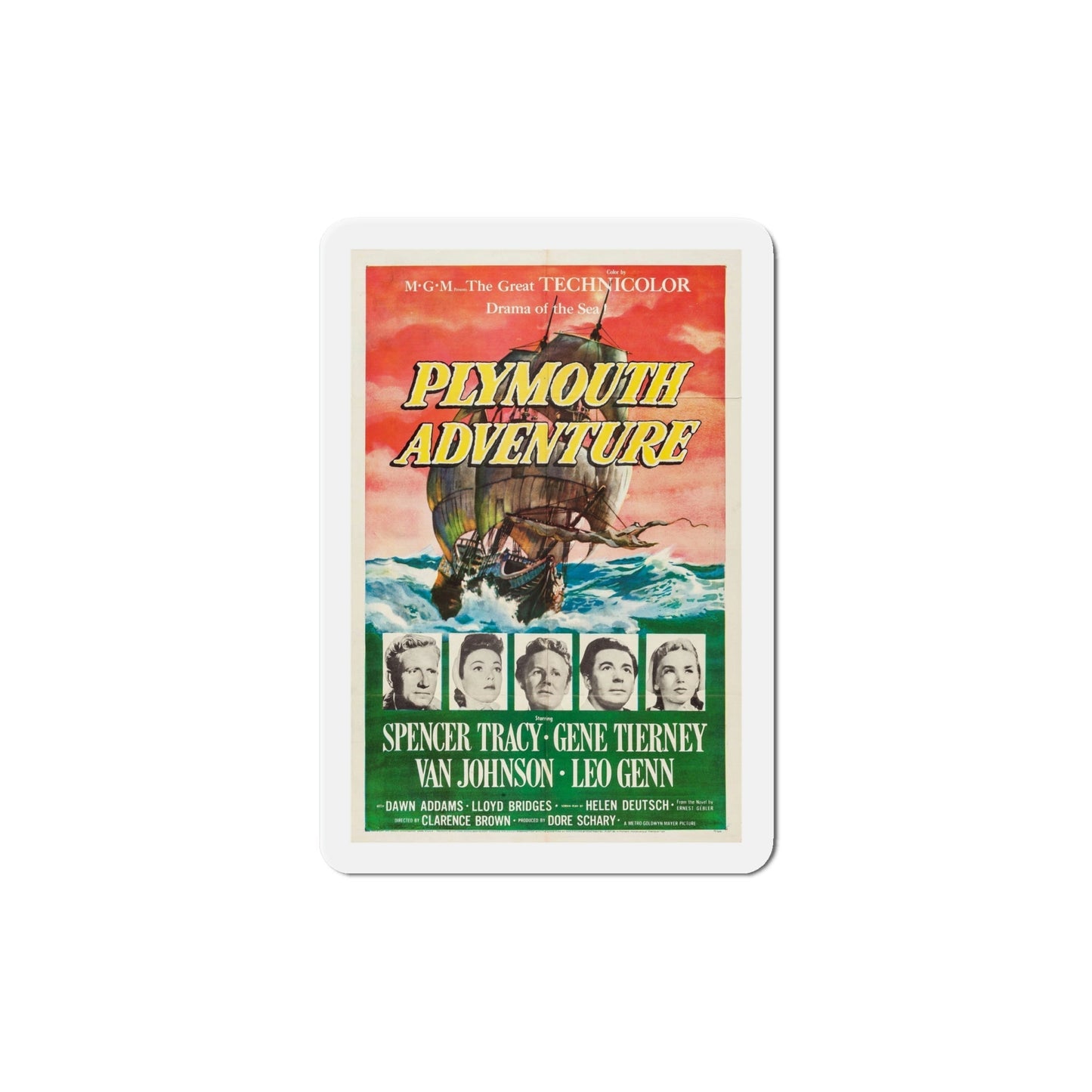 Plymouth Adventure 1952 Movie Poster Die-Cut Magnet-6 Inch-The Sticker Space