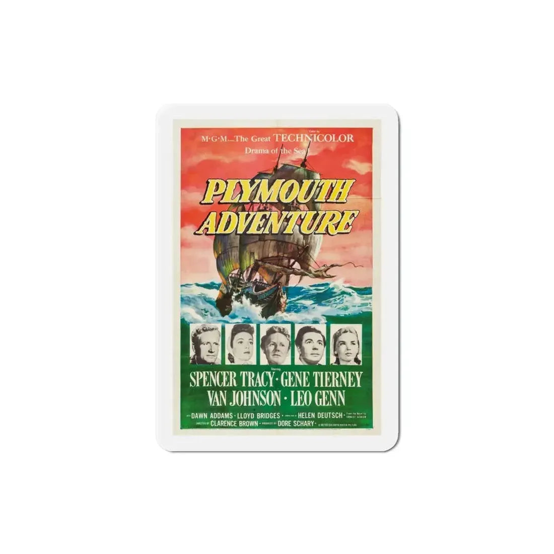 Plymouth Adventure 1952 Movie Poster Refrigerator Magnet 3 Inch - The Sticker Space