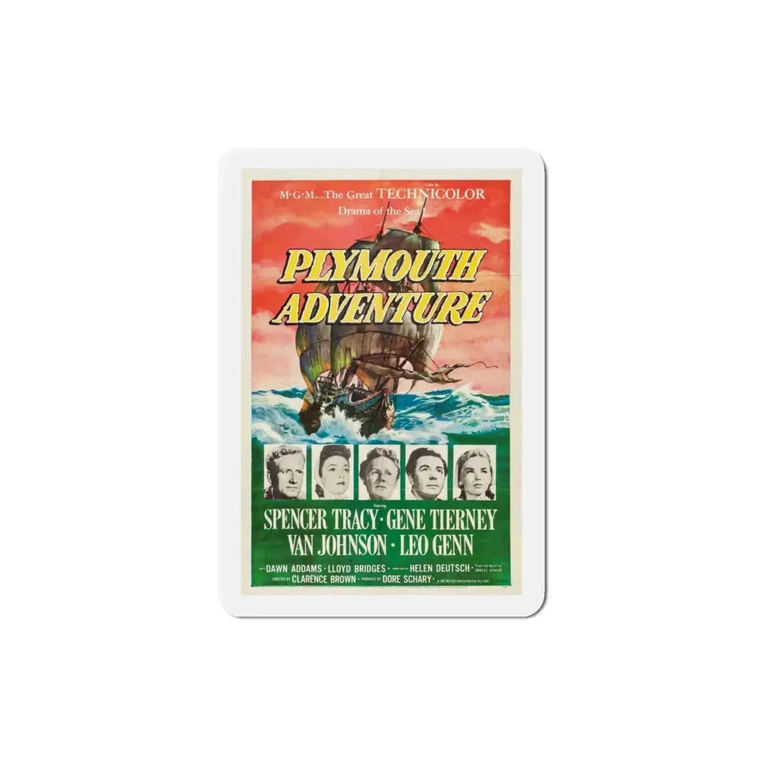 Plymouth Adventure 1952 Movie Poster Refrigerator Magnet 4 Inch - The Sticker Space