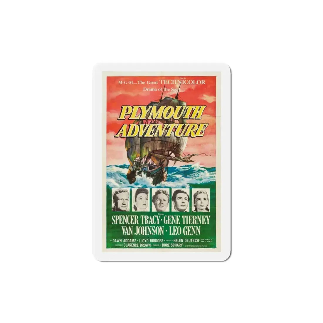Plymouth Adventure 1952 Movie Poster Refrigerator Magnet - The Sticker Space