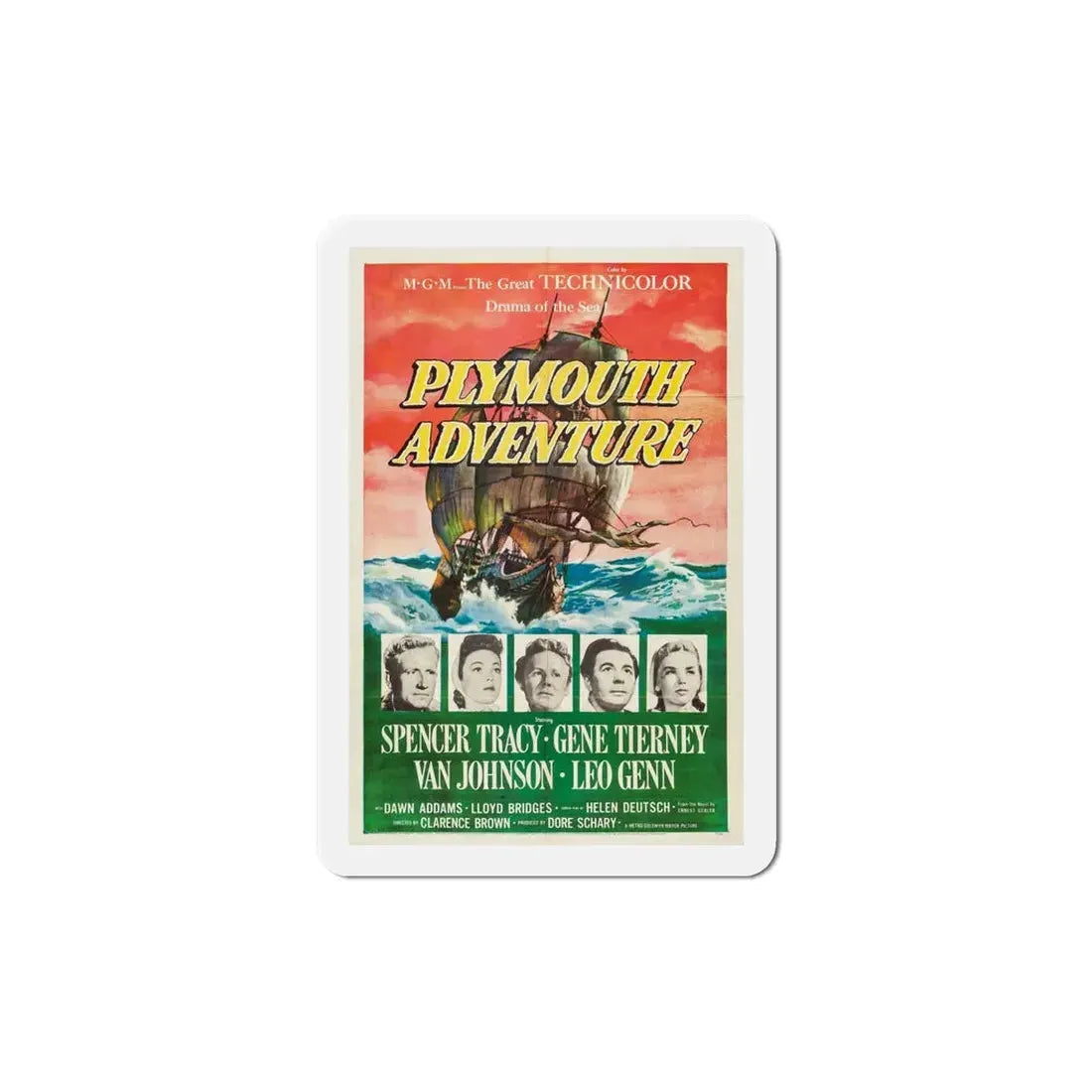 Plymouth Adventure 1952 Movie Poster Refrigerator Magnet - The Sticker Space
