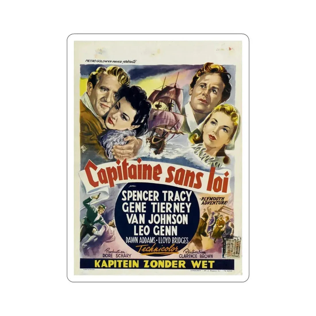 Plymouth Adventure 1952 v2 Movie Poster STICKER Vinyl Die-Cut Decal 6 Inch - The Sticker Space