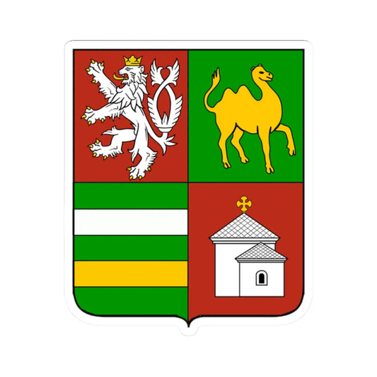 Plzen Region CoA CZ (Czech Republic) (Coat of Arms) STICKER Vinyl Kiss-Cut Decal 2 Inch White - The Sticker Space