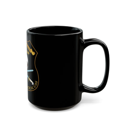 PMA 266 NAVAIR Multi Mission Tactical Unmanned Aerial Systems UAS (U.S. Navy) Black Coffee Mug-The Sticker Space