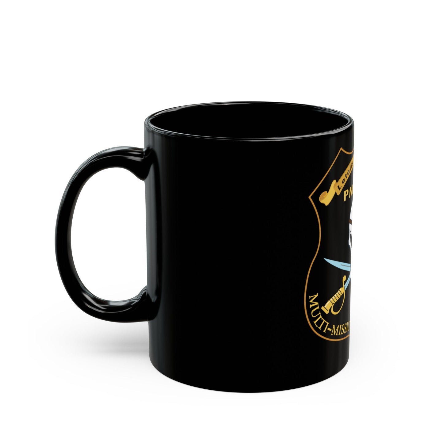 PMA 266 NAVAIR Multi Mission Tactical Unmanned Aerial Systems UAS (U.S. Navy) Black Coffee Mug-The Sticker Space