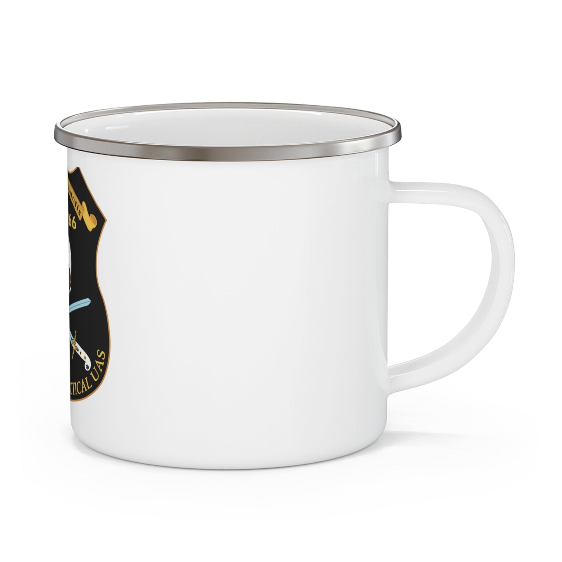 PMA 266 NAVAIR Multi Mission Tactical Unmanned Aerial Systems UAS (U.S. Navy) Enamel Mug 12oz-12oz-The Sticker Space