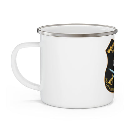 PMA 266 NAVAIR Multi Mission Tactical Unmanned Aerial Systems UAS (U.S. Navy) Enamel Mug 12oz-12oz-The Sticker Space