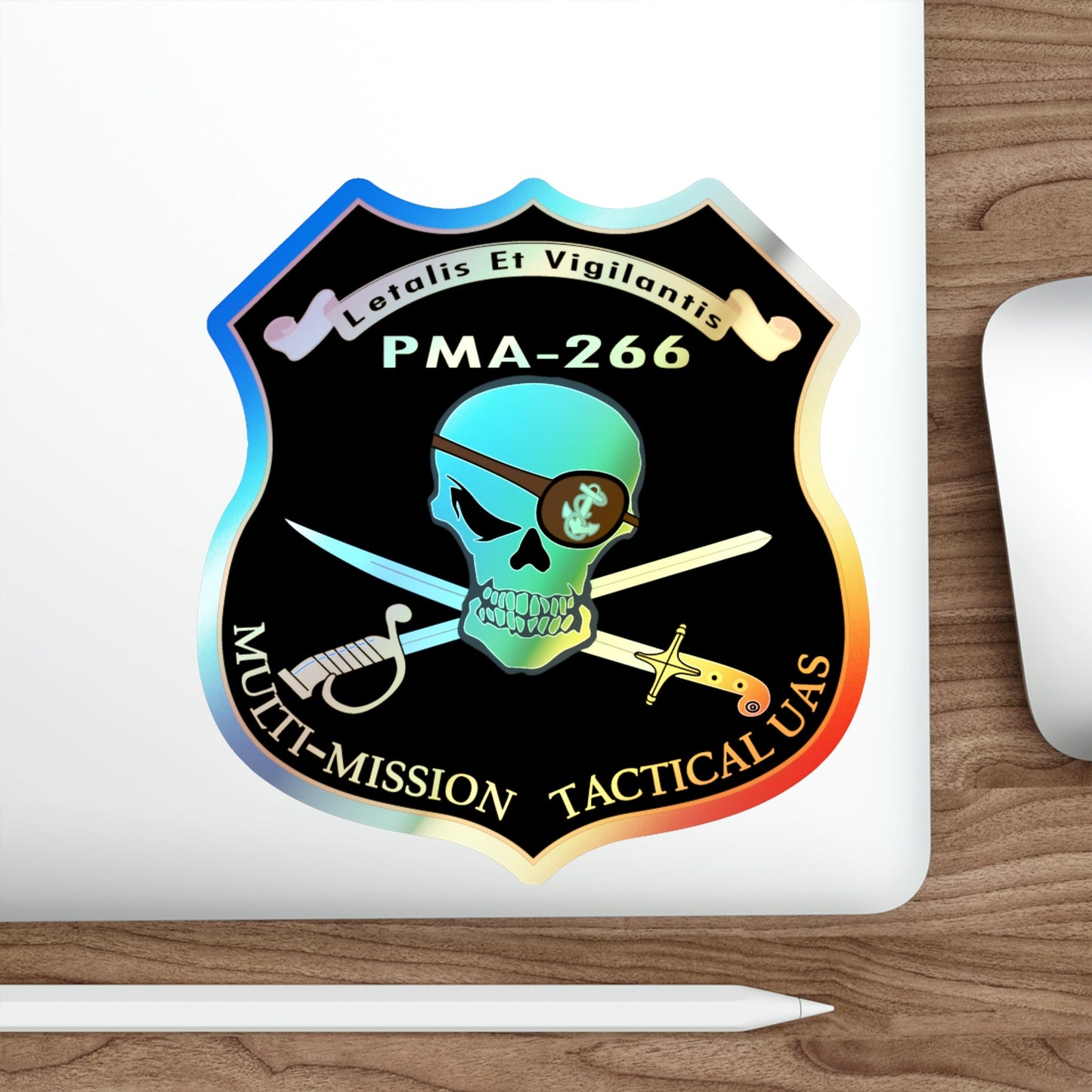 PMA 266 NAVAIR Multi Mission Tactical Unmanned Aerial Systems UAS (U.S. Navy) Holographic STICKER Die-Cut Vinyl Decal-The Sticker Space