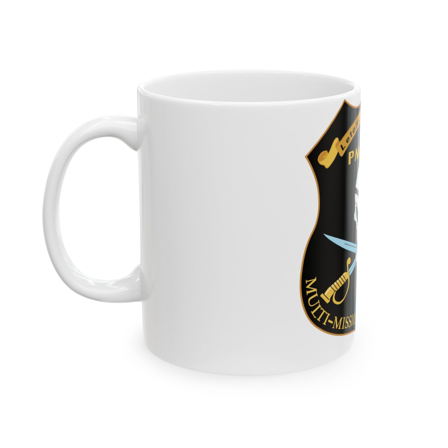 PMA 266 NAVAIR Multi Mission Tactical Unmanned Aerial Systems UAS (U.S. Navy) White Coffee Mug-The Sticker Space