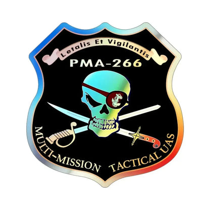 PMA 266 NAVAIR Multi Mission Tactical Unmanned Aerial Systems UAS (U.S. Navy) Holographic STICKER Die-Cut Vinyl Decal 5 Inch Holographic - The Sticker Space