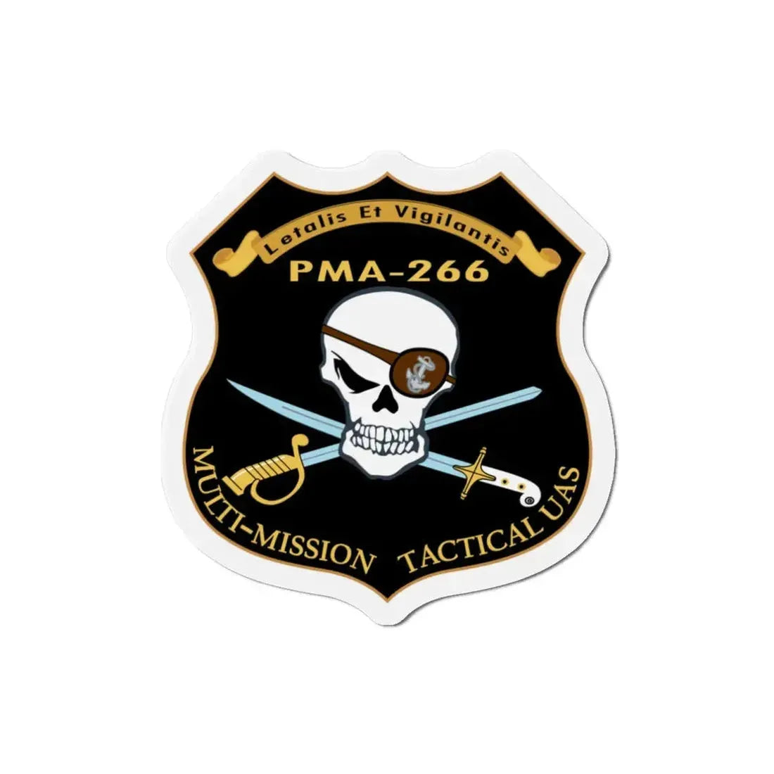 PMA 266 NAVAIR Multi Mission Tactical Unmanned Aerial Systems UAS (U.S. Navy) Refrigerator Magnet 3 Inch - The Sticker Space