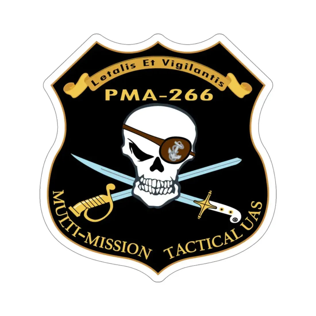 PMA 266 NAVAIR Multi Mission Tactical Unmanned Aerial Systems UAS (U.S. Navy) STICKER Vinyl Die-Cut Decal 4 Inch - The Sticker Space