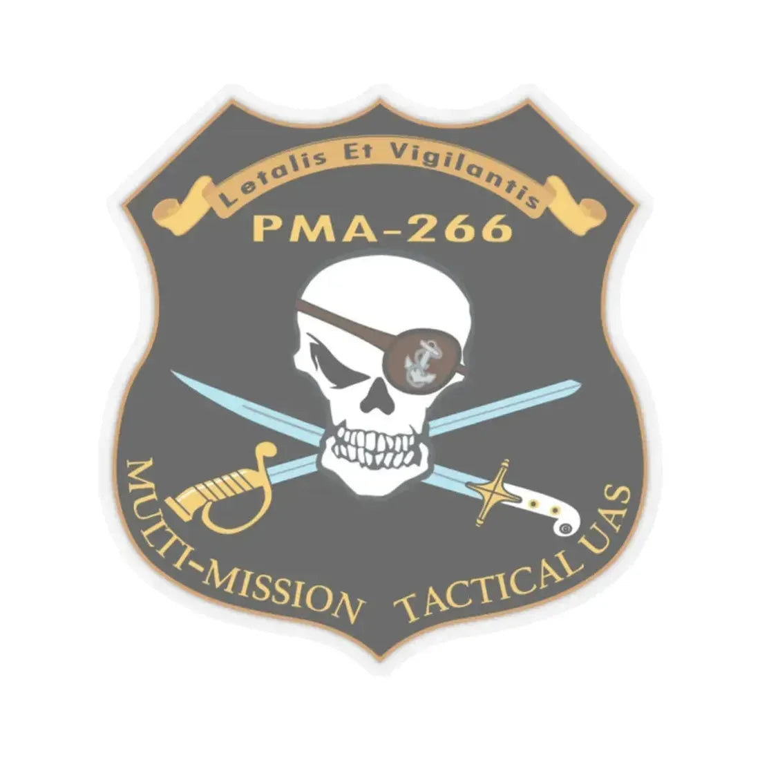 PMA 266 NAVAIR Multi Mission Tactical Unmanned Aerial Systems UAS (U.S. Navy) STICKER Vinyl Kiss-Cut Decal 2 Inch Transparent - The Sticker Space