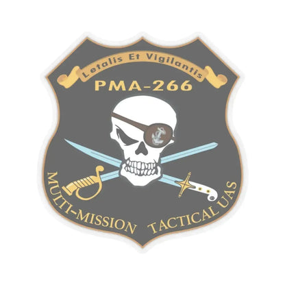 PMA 266 NAVAIR Multi Mission Tactical Unmanned Aerial Systems UAS (U.S. Navy) STICKER Vinyl Kiss-Cut Decal 3 Inch Transparent - The Sticker Space