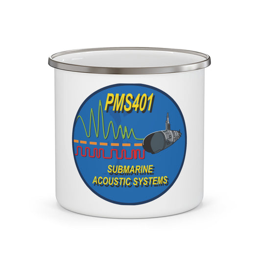 PMS401 Submarine Acoustic Systems (U.S. Navy) Enamel Mug 12oz-12oz-The Sticker Space