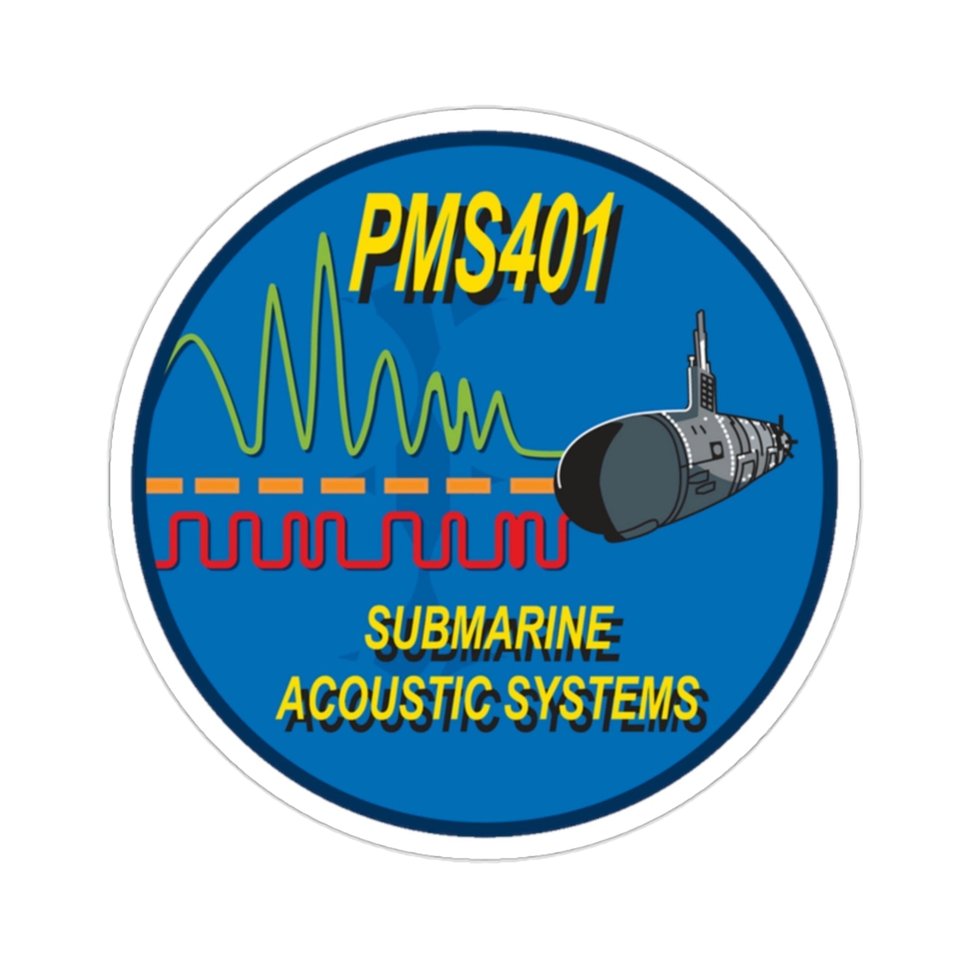 PMS401 Submarine Acoustic Systems (U.S. Navy) STICKER Vinyl Die-Cut Decal-2 Inch-The Sticker Space