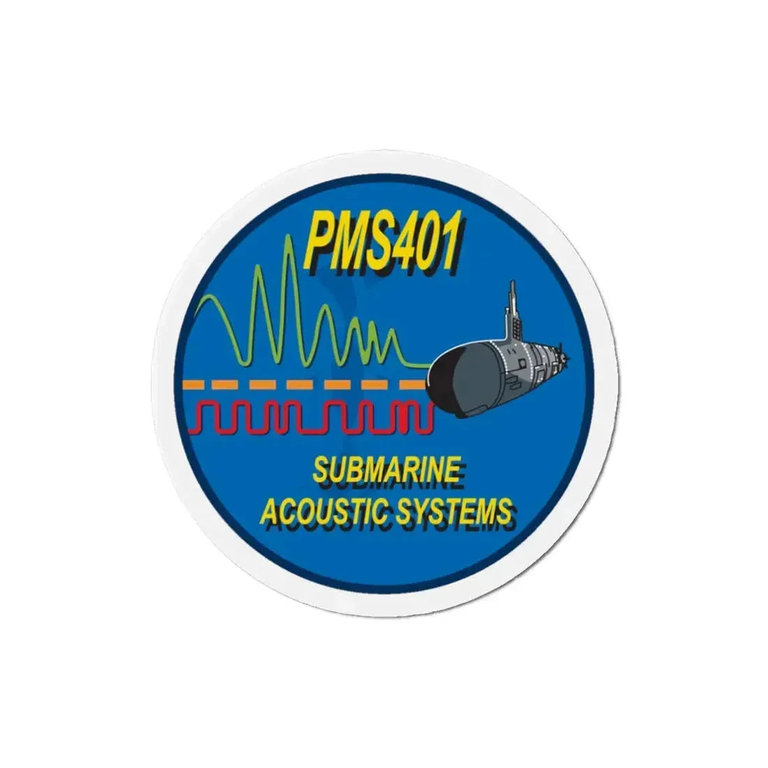 PMS401 Submarine Acoustic Systems (U.S. Navy) Refrigerator Magnet 3 Inch - The Sticker Space