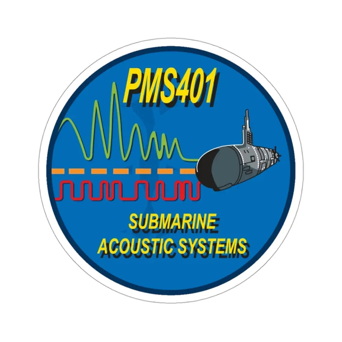 PMS401 Submarine Acoustic Systems (U.S. Navy) STICKER Vinyl Die-Cut Decal - The Sticker Space
