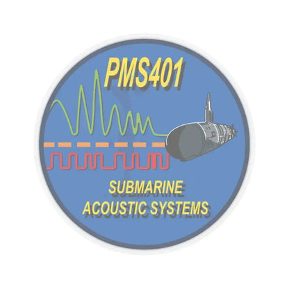 PMS401 Submarine Acoustic Systems (U.S. Navy) STICKER Vinyl Kiss-Cut Decal 3 Inch Transparent - The Sticker Space