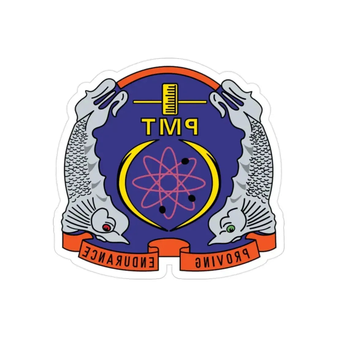 PMT NLON Performance Monitoring Team (U.S. Navy) REVERSE PRINT Transparent Die-Cut STICKER 2 Inch Die-Cut Transparent - The Sticker Space