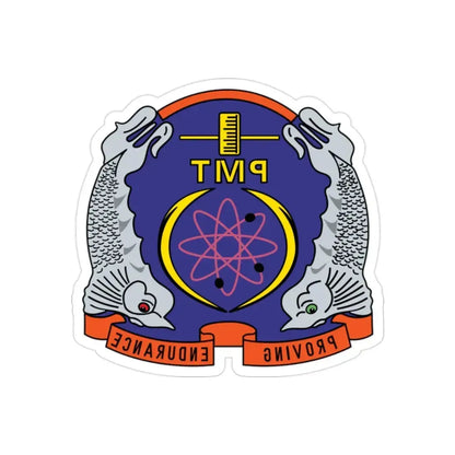 PMT NLON Performance Monitoring Team (U.S. Navy) REVERSE PRINT Transparent Die-Cut STICKER 2 Inch Die-Cut Transparent - The Sticker Space