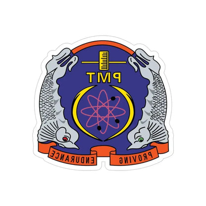 PMT NLON Performance Monitoring Team (U.S. Navy) REVERSE PRINT Transparent Die-Cut STICKER 5 Inch Die-Cut Transparent - The Sticker Space