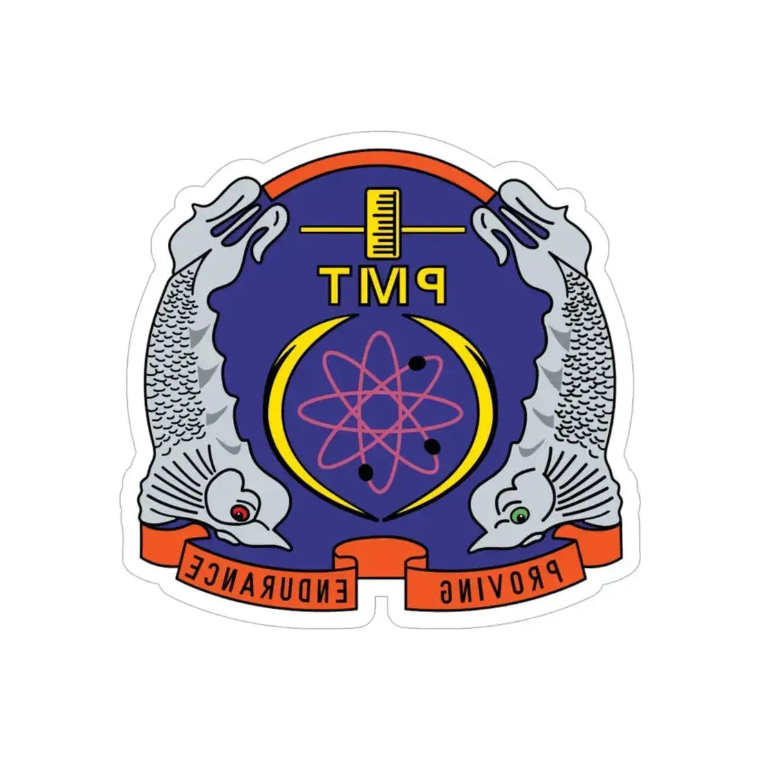 PMT NLON Performance Monitoring Team (U.S. Navy) REVERSE PRINT Transparent Die-Cut STICKER 6 Inch Die-Cut Transparent - The Sticker Space