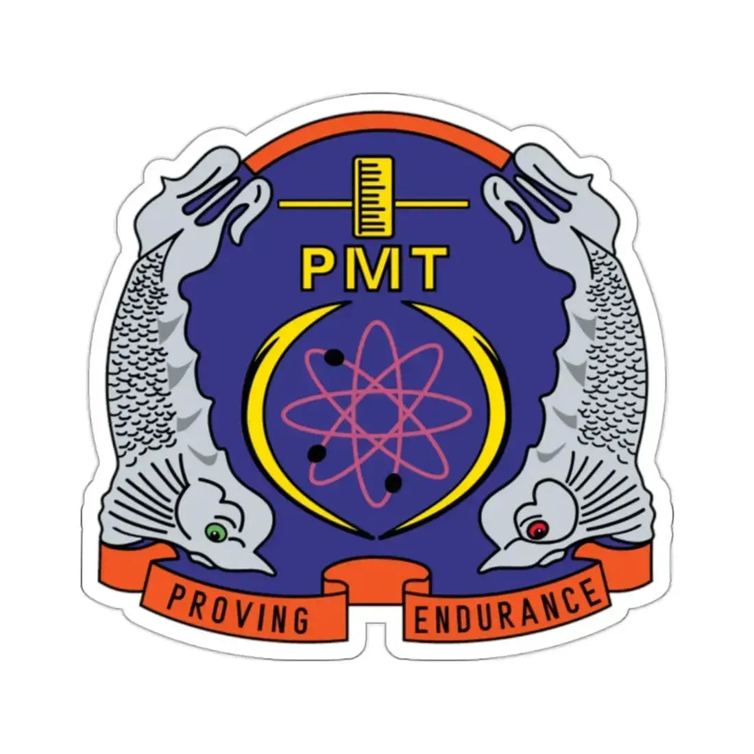PMT NLON Performance Monitoring Team (U.S. Navy) STICKER Vinyl Kiss-Cut Decal 2 Inch White - The Sticker Space