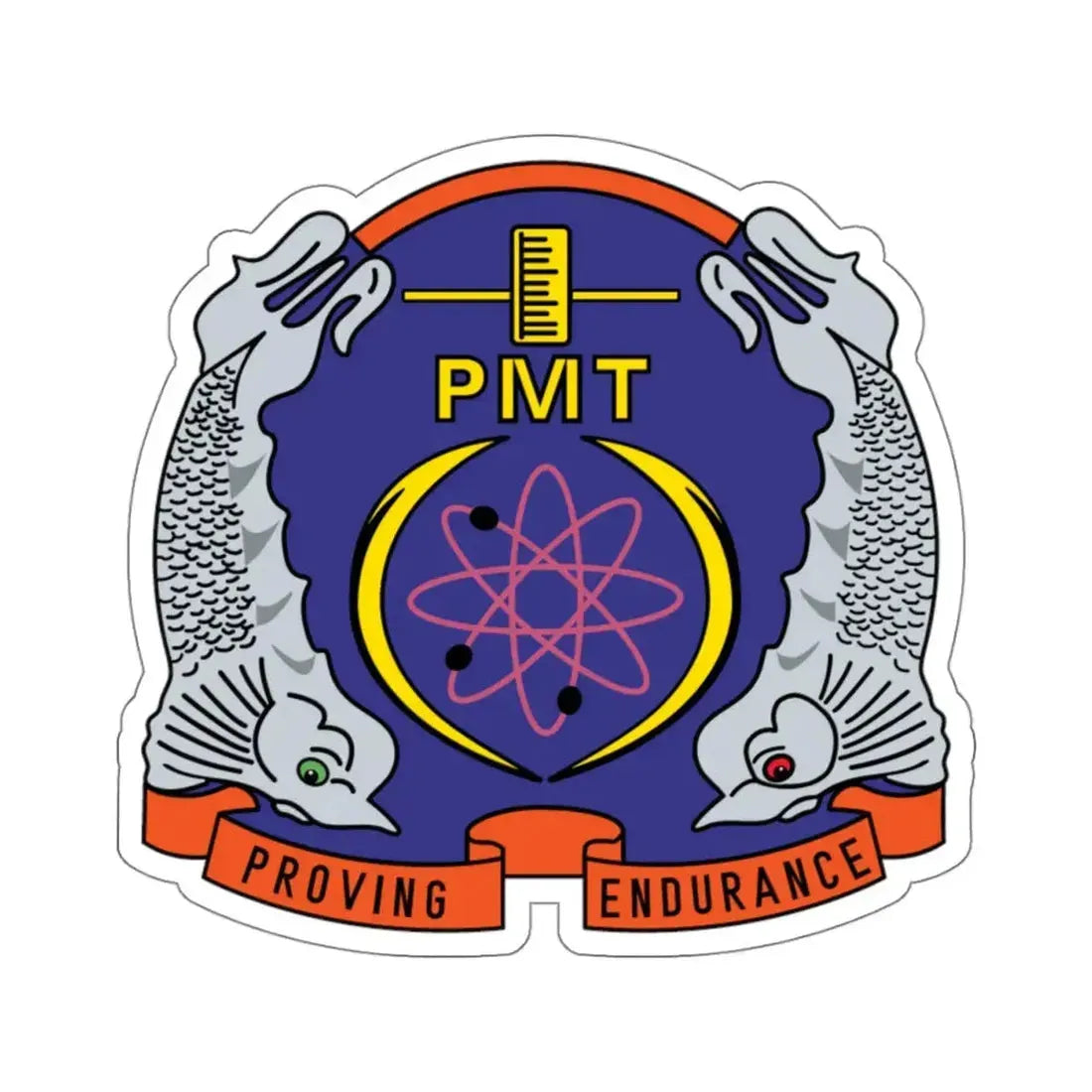 PMT NLON Performance Monitoring Team (U.S. Navy) STICKER Vinyl Kiss-Cut Decal 4 Inch White - The Sticker Space