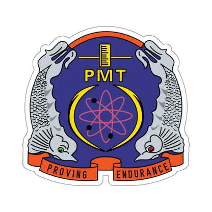 PMT NLON Performance Monitoring Team (U.S. Navy) STICKER Vinyl Kiss-Cut Decal 4 Inch White - The Sticker Space