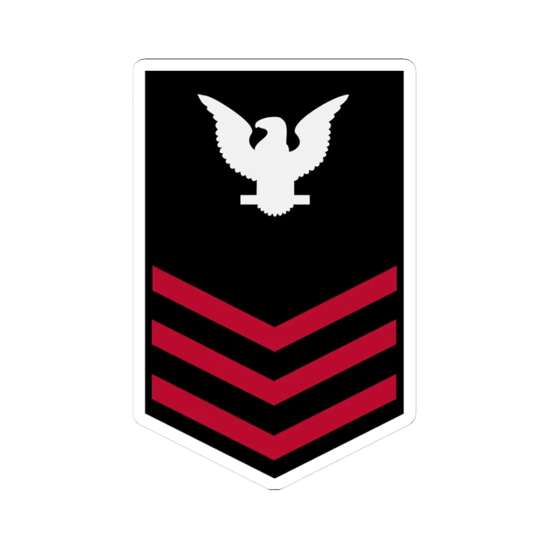 PO1 NOGC winter (United States) (Military Rank) STICKER Vinyl Kiss-Cut Decal 3 Inch White - The Sticker Space