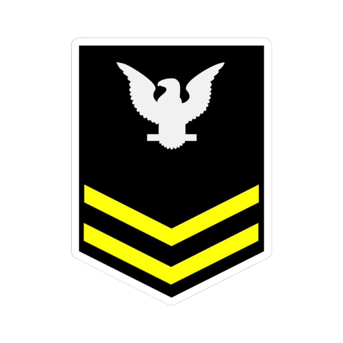 PO2 GC winter (United States) (Military Rank) STICKER Vinyl Kiss-Cut Decal 3 Inch White - The Sticker Space