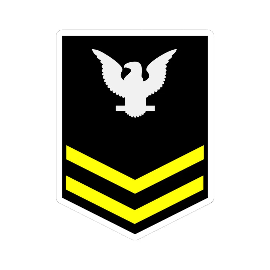 PO2 GC winter (United States) (Military Rank) STICKER Vinyl Kiss-Cut Decal 4 Inch White - The Sticker Space