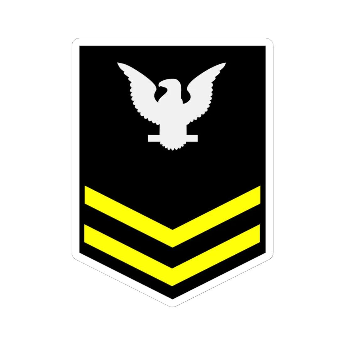 PO2 GC winter (United States) (Military Rank) STICKER Vinyl Kiss-Cut Decal 6 Inch White - The Sticker Space