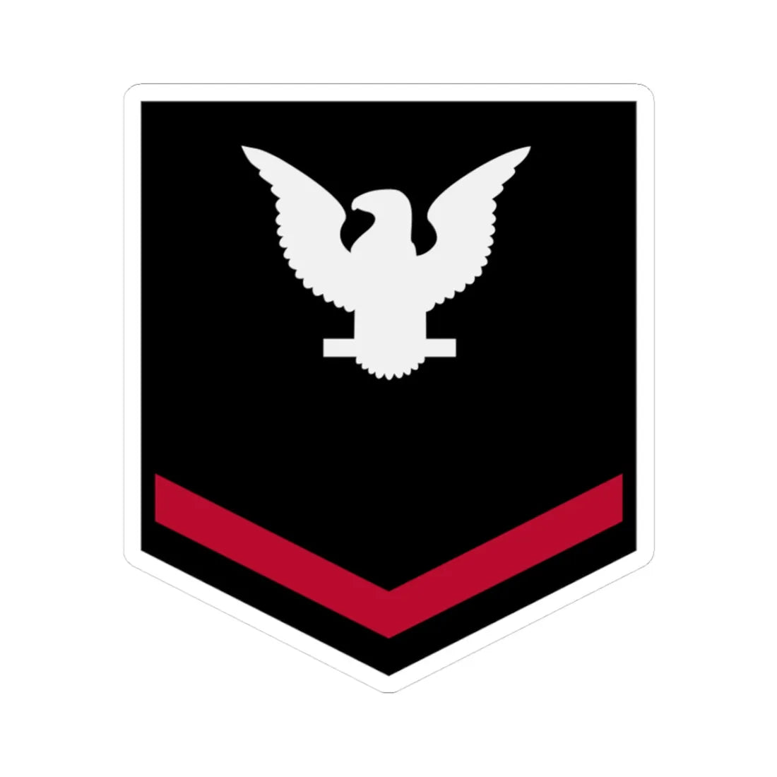 PO3 NOGC winter (United States) (Military Rank) STICKER Vinyl Kiss-Cut Decal 3 Inch White - The Sticker Space