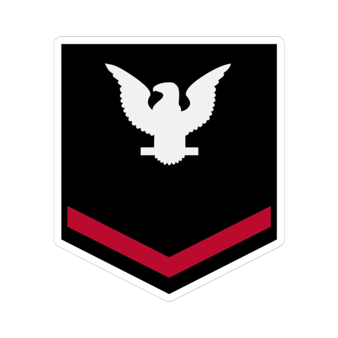 PO3 NOGC winter (United States) (Military Rank) STICKER Vinyl Kiss-Cut Decal 6 Inch White - The Sticker Space