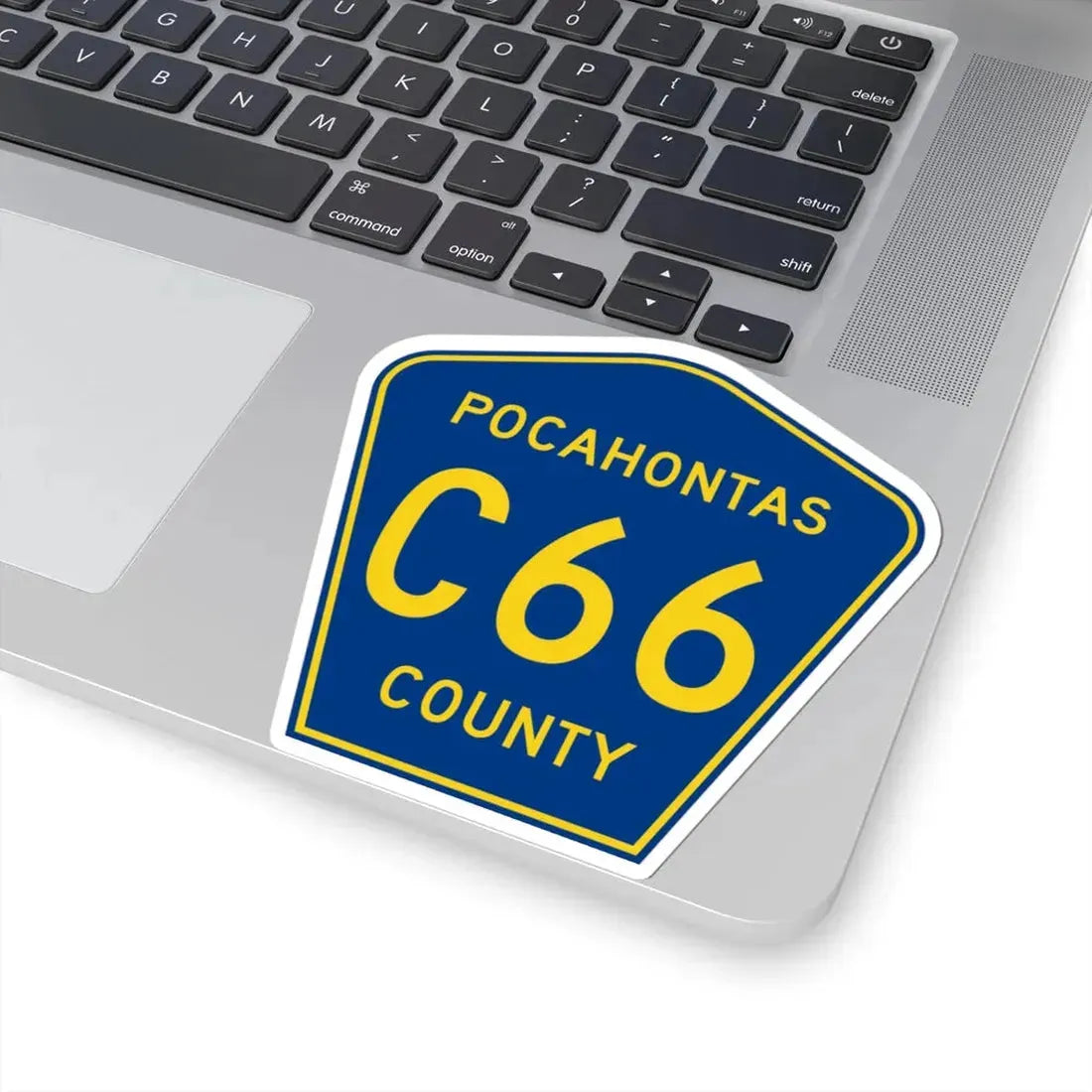 Pocahontas County Route C66 IA (Iowa) (Road Sign) STICKER Vinyl Kiss-Cut Decal - The Sticker Space