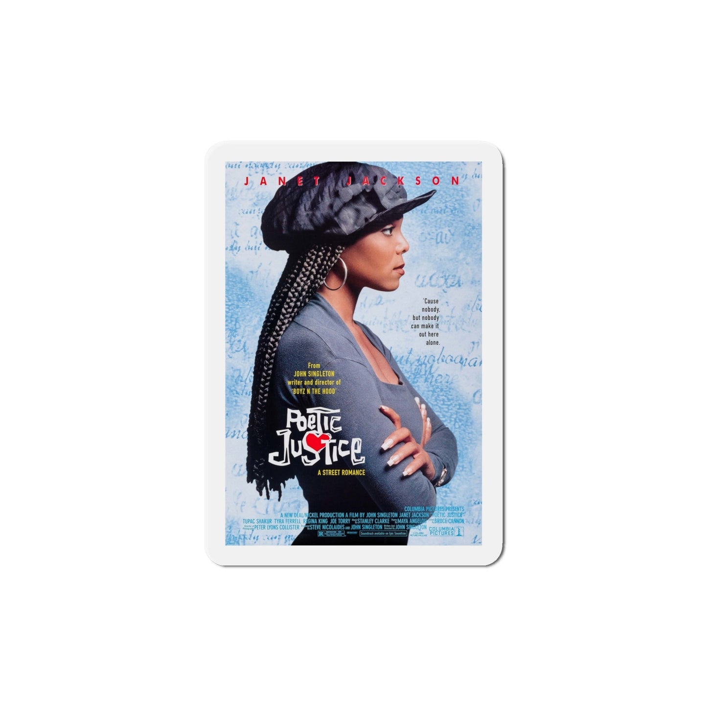 Poetic Justice 1993 Movie Poster Die-Cut Magnet-6 Inch-The Sticker Space