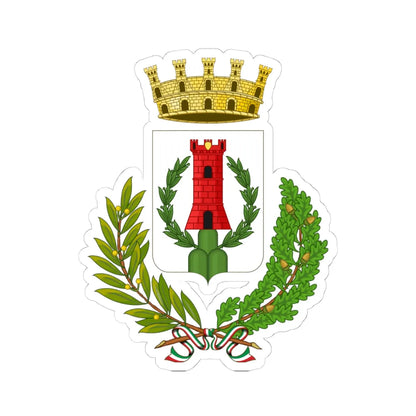 Poggio Mirteto-Stemma (Italy) (Coat of Arms) STICKER Vinyl Kiss-Cut Decal 4 Inch White - The Sticker Space