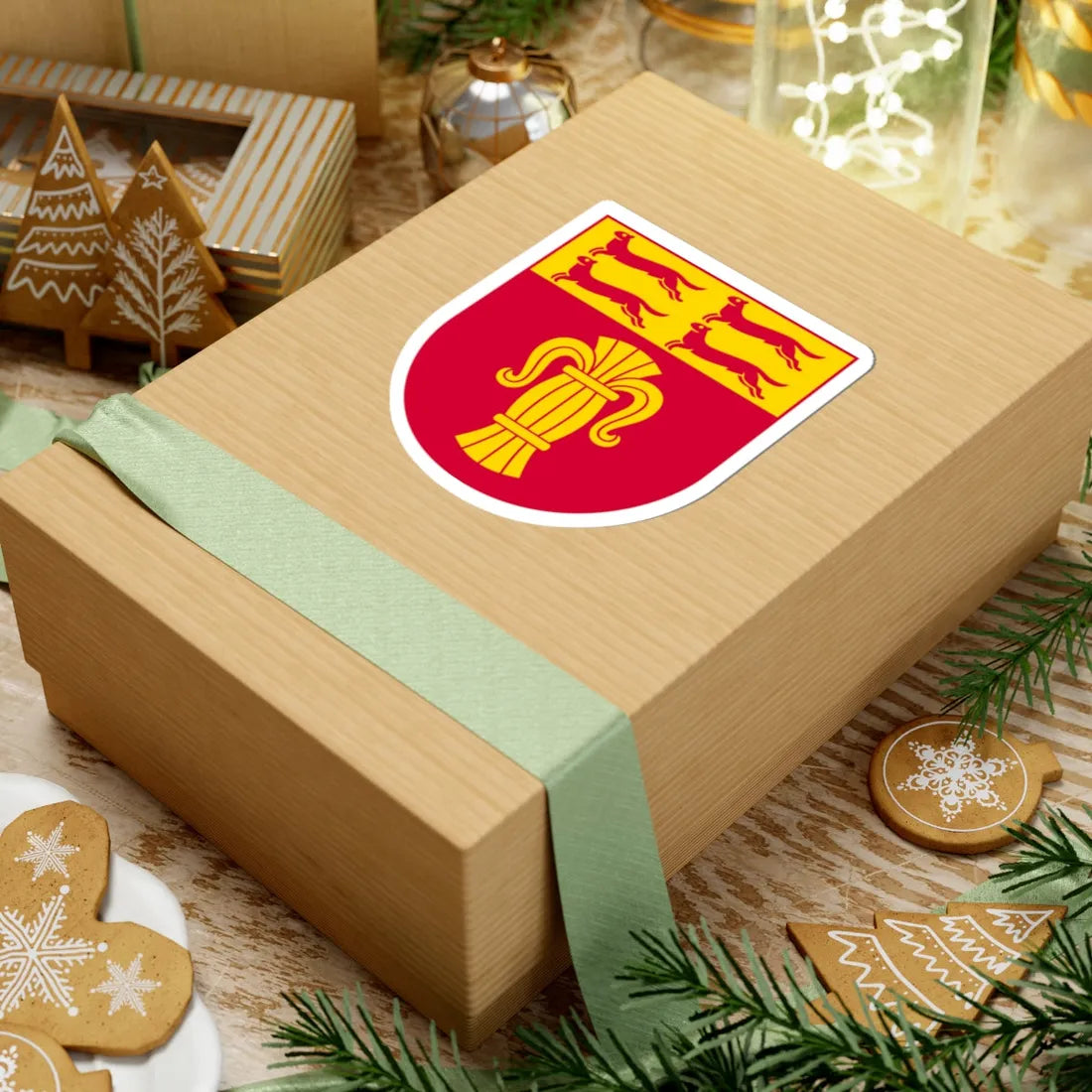 Pohjanmaan maakunnan vaakuna (Finland) (Coat of Arms) STICKER Vinyl Kiss-Cut Decal - The Sticker Space