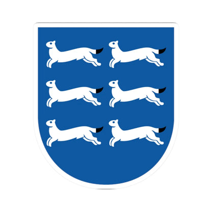 Pohjois-Pohjanmaan vaakuna (Finland) (Coat of Arms) STICKER Vinyl Kiss-Cut Decal 2 Inch White - The Sticker Space
