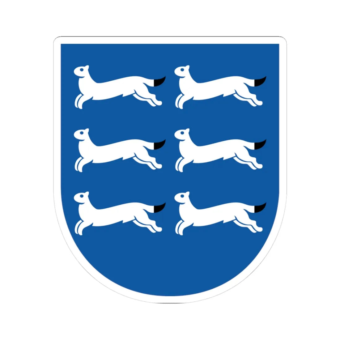 Pohjois-Pohjanmaan vaakuna (Finland) (Coat of Arms) STICKER Vinyl Kiss-Cut Decal 3 Inch White - The Sticker Space