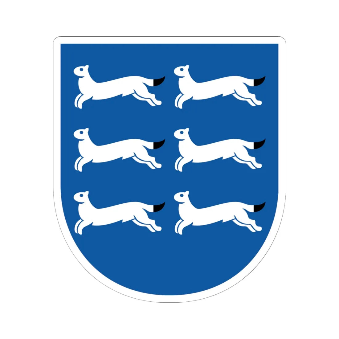 Pohjois-Pohjanmaan vaakuna (Finland) (Coat of Arms) STICKER Vinyl Kiss-Cut Decal 6 Inch White - The Sticker Space