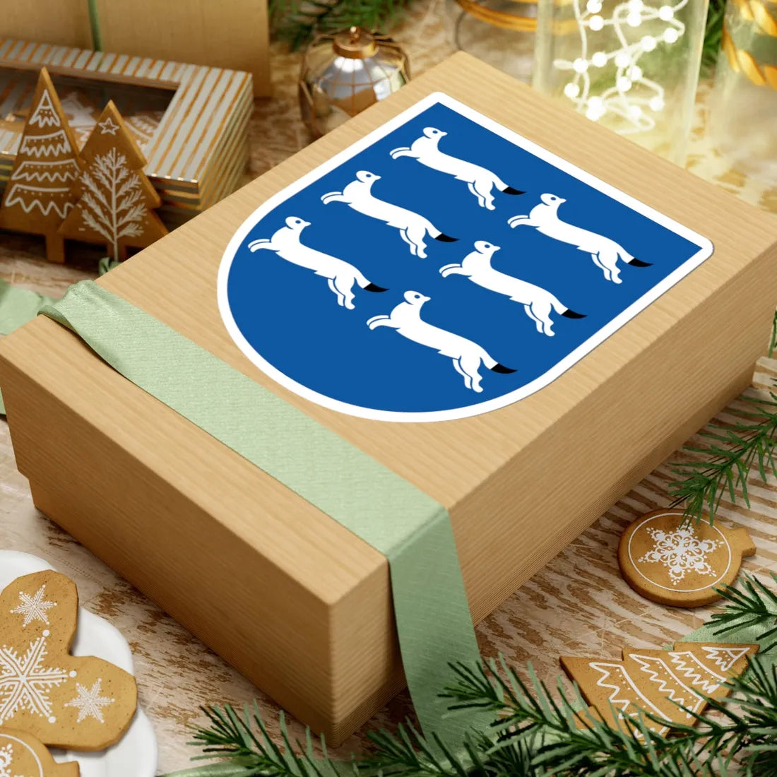 Pohjois-Pohjanmaan vaakuna (Finland) (Coat of Arms) STICKER Vinyl Kiss-Cut Decal - The Sticker Space