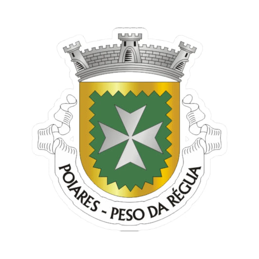 Poiares peso regua brasao POI PRG (Portugal) (Coat of Arms) STICKER Vinyl Kiss-Cut Decal 2 Inch White - The Sticker Space